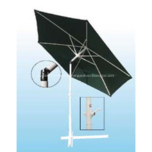 Parapluie droit du Tilt Advertisable tissu noir en aluminium